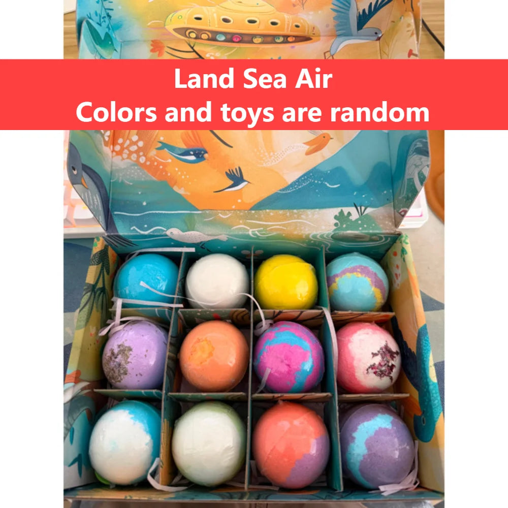 Cute Dinosaur Eggs Ocean Themed Bath Balls Bubble Bath Toy Gift Set Sea Salt Organizer Color Changing Hot Spring For Bathroom