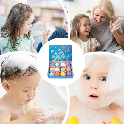 Cute Dinosaur Eggs Ocean Themed Bath Balls Bubble Bath Toy Gift Set Sea Salt Organizer Color Changing Hot Spring For Bathroom