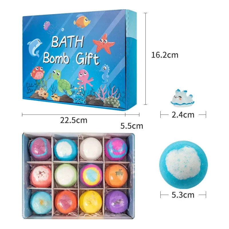 Cute Dinosaur Eggs Ocean Themed Bath Balls Bubble Bath Toy Gift Set Sea Salt Organizer Color Changing Hot Spring For Bathroom