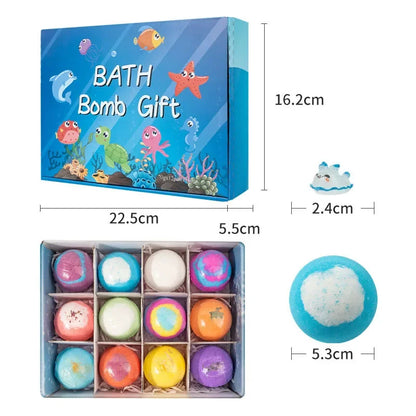 Cute Dinosaur Eggs Ocean Themed Bath Balls Bubble Bath Toy Gift Set Sea Salt Organizer Color Changing Hot Spring For Bathroom
